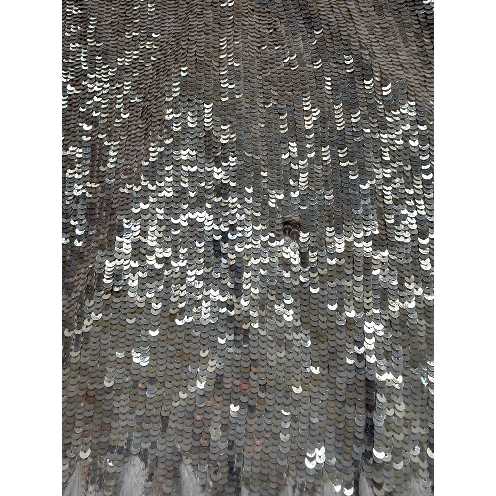 Audrey Adele Danielle Sequin Feather Mini Dress Anthropologie BHLDN Size M - Picture 15 of 16